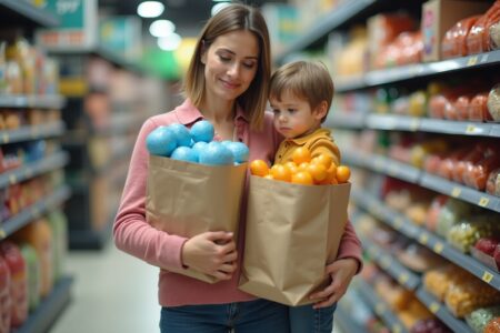 Mère monoparentale avec enfant, gestion du budget familial